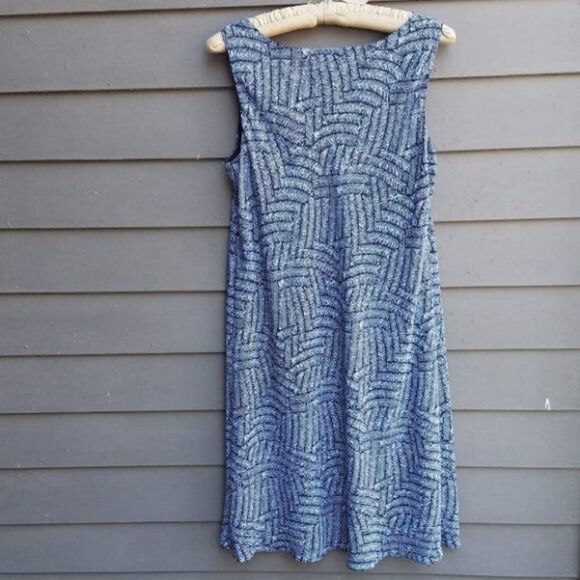 Villager Blue Sleeveless Drape Front Dress Size 14 - Picture 6 of 7